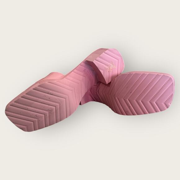 GUCCI Rubber Logo Platform 20/60mm Slide Sandals - Picture 6 of 7